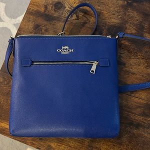 Blue coach crossbody purse